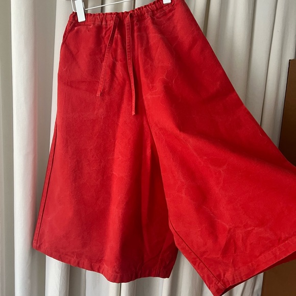 Vintage Long Red Canvas Shorts XS/S - Picture 2 of 6